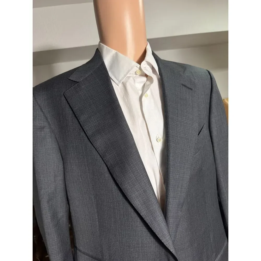 Tom Ford Gray Checked 2Pc Wool Suit 54EU 44R US Men's 36x30 trousers